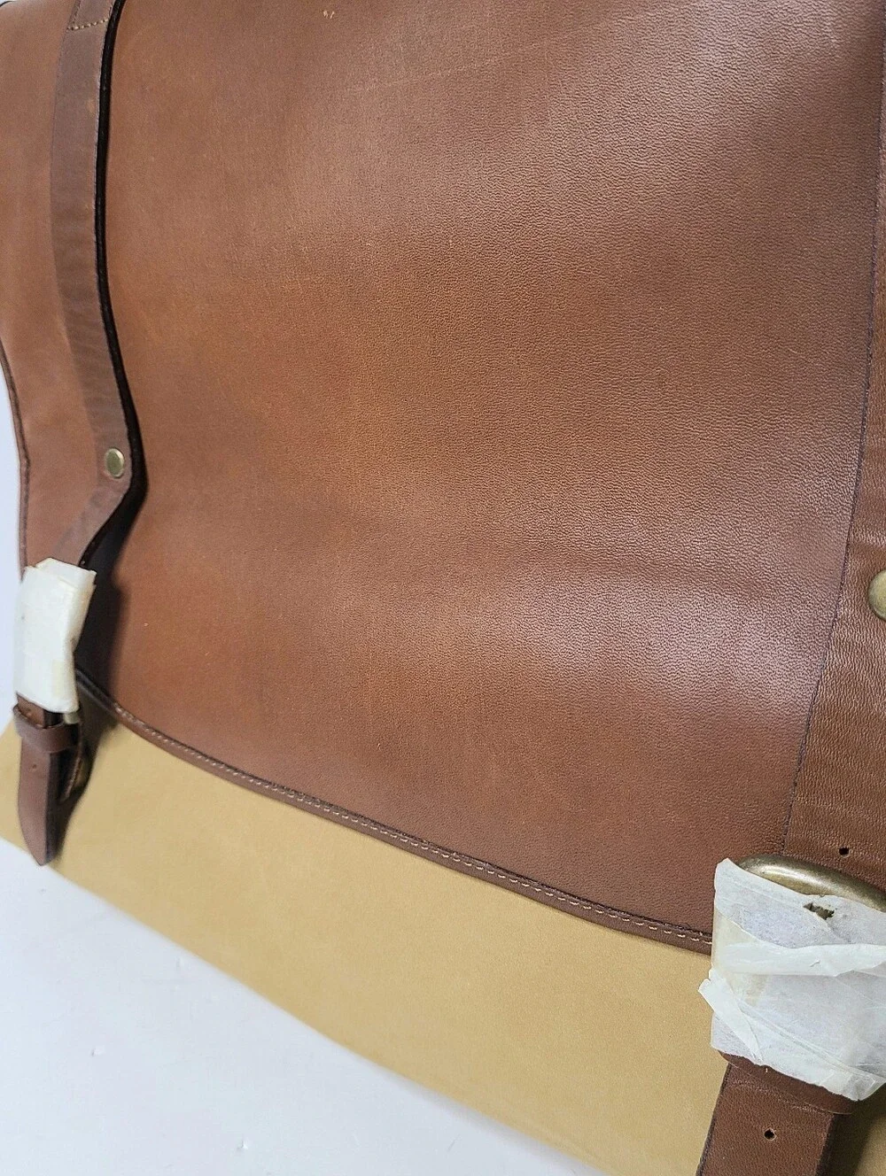 Genuine Leather Two-Tone Unisex Messenger Bag